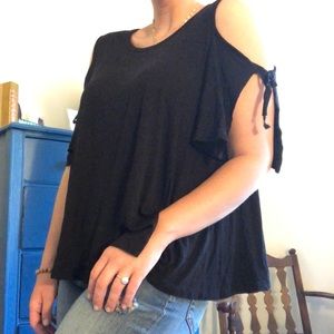 Cold Shoulder Baby Doll Blouse